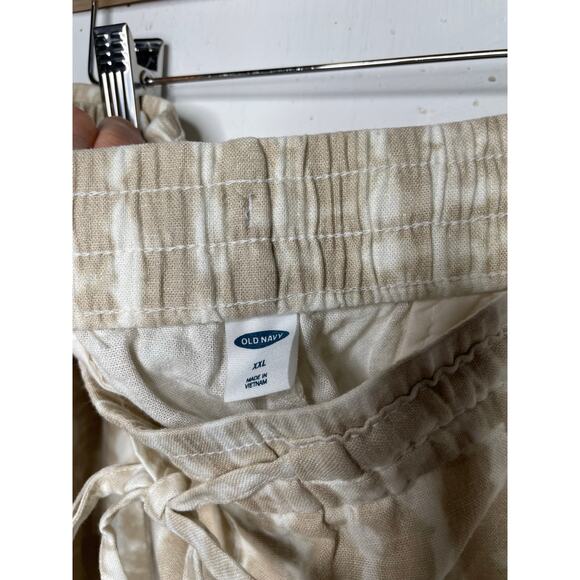 NEW Old Navy Womens XXL Linen Blend Pants Drawstring Cream Tan Pull On - Picture 4 of 7